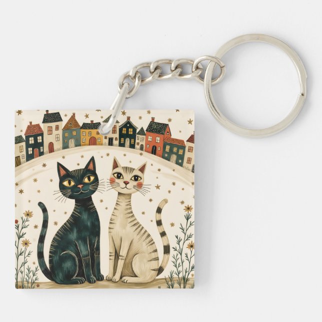 Porte-clefs Chats charmants (Dos)