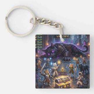 Porte-clefs Chats de combat de boss de jeu vidéo Guild Downs B