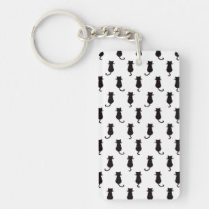 Porte-clefs Chats Fantaisistes Forever Motif de Chat Noir 