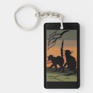Porte-clefs Chats noirs Halloween -
