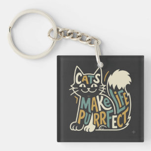 Porte-clefs Chats Rendent La Vie Parfaite Design