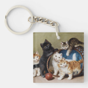 Porte-clefs Chats vintages Chatons Sophie Sperlich La Balle Ro