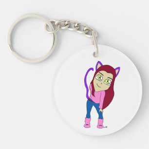 Porte-clefs chatte chibi
