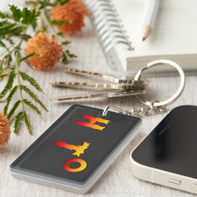 Porte-clefs chaud | RÉCHAUFFEMENT CLIMATIQUE (Devant droit)