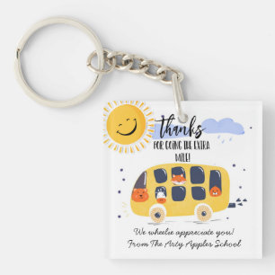 Porte-clefs chauffeur d'autobus scolaire merci d'être allé plu