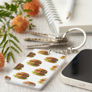 Porte-clefs ChaussureHabille hamburger empilé thic