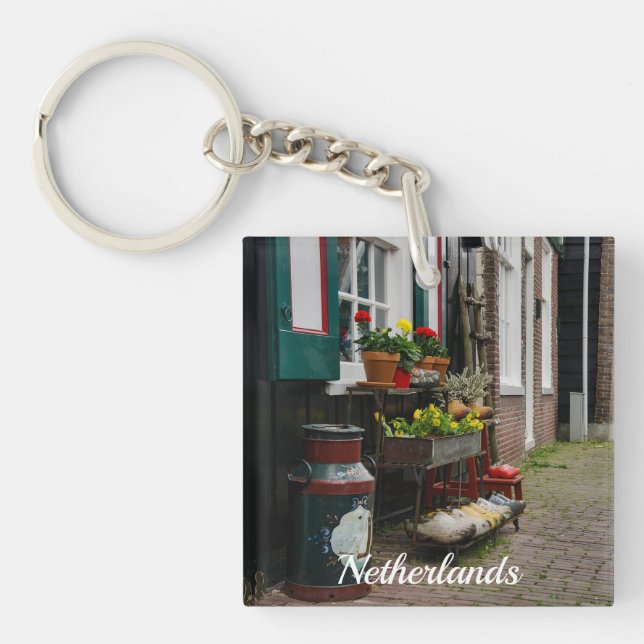 Porte-clefs Chaussures traditionnelles en bois hollandais sur  (Devant)