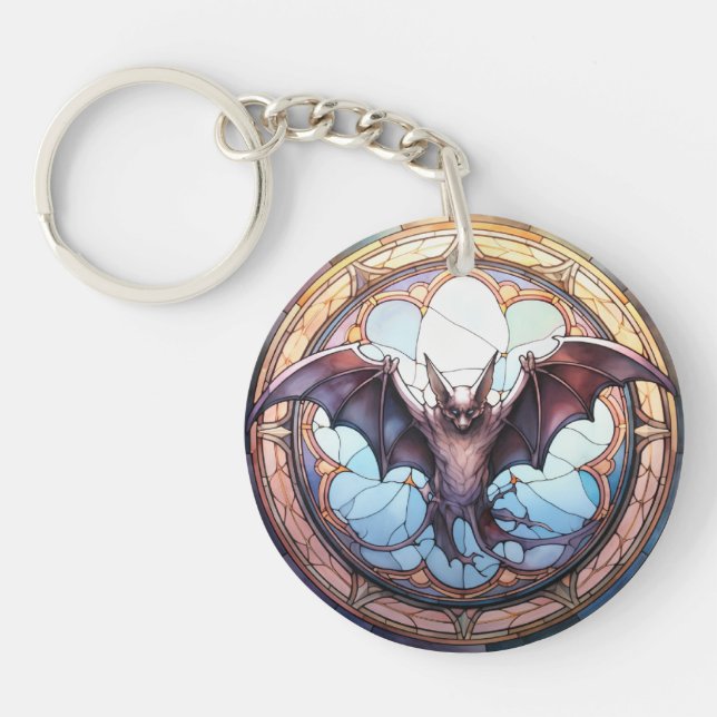 Porte-clefs Chauve-souris Éffrayante en verre doux (Devant)