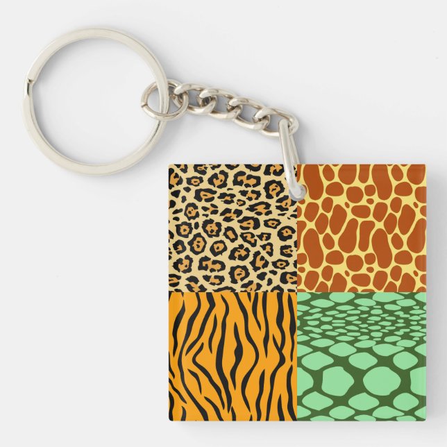 Porte-clefs Cheetah, Giraffe, Tigre et Serpent (Devant)