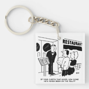 Porte-clefs Chef at Restaurant Not Been on Television Cartoon
