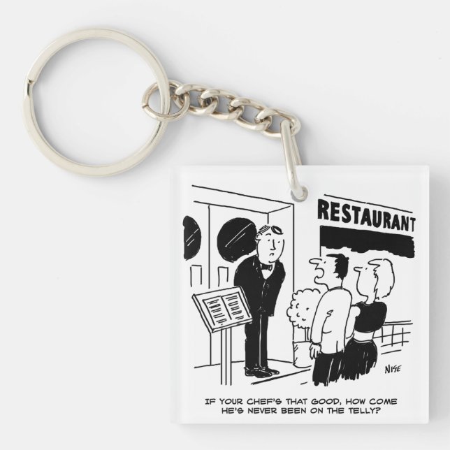 Porte-clefs Chef at Restaurant Not Been on Television Cartoon (Devant)