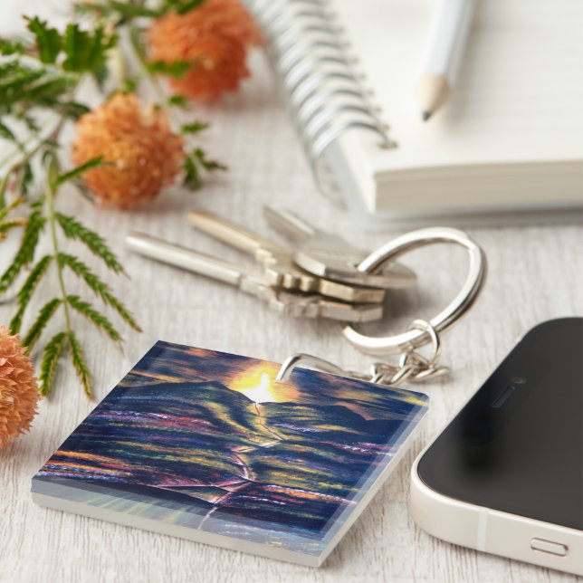 Porte-clefs Chemin de vie et lieu de repos (Devant Droit)