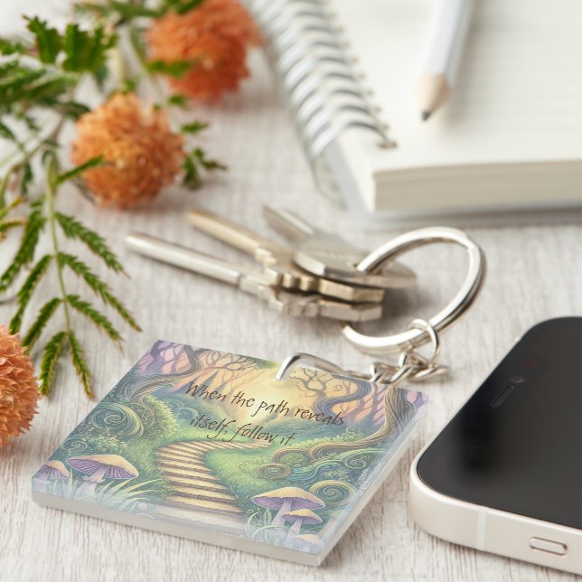 Porte-clefs Chemin et devis (Devant Droit)