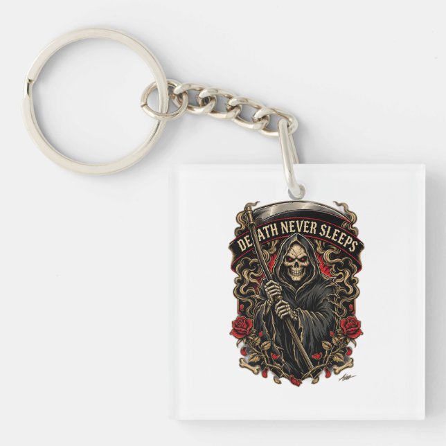 Porte-clefs Chemise à manches longues Death Never Sleeps (Devant)