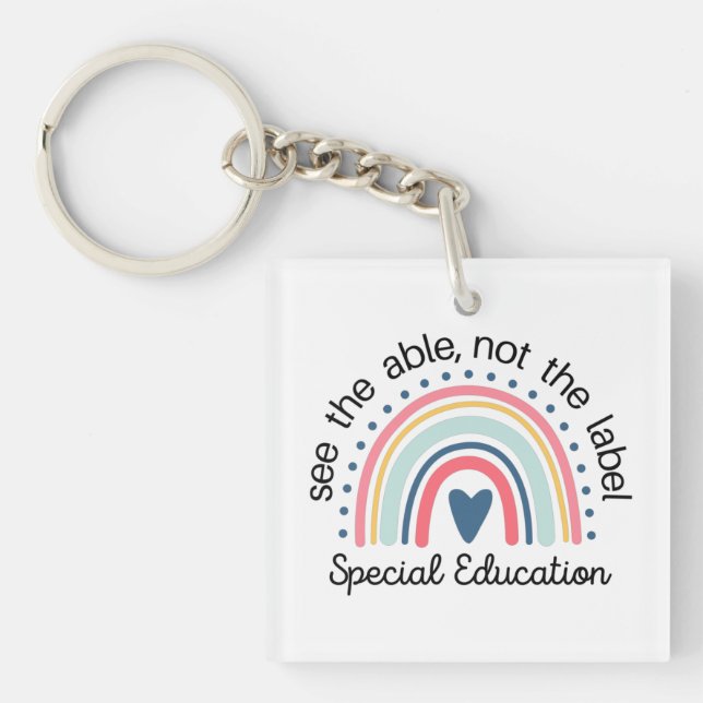 Porte-clefs Chemise de l'enseignant de l'éducation spéciale, E (Devant)