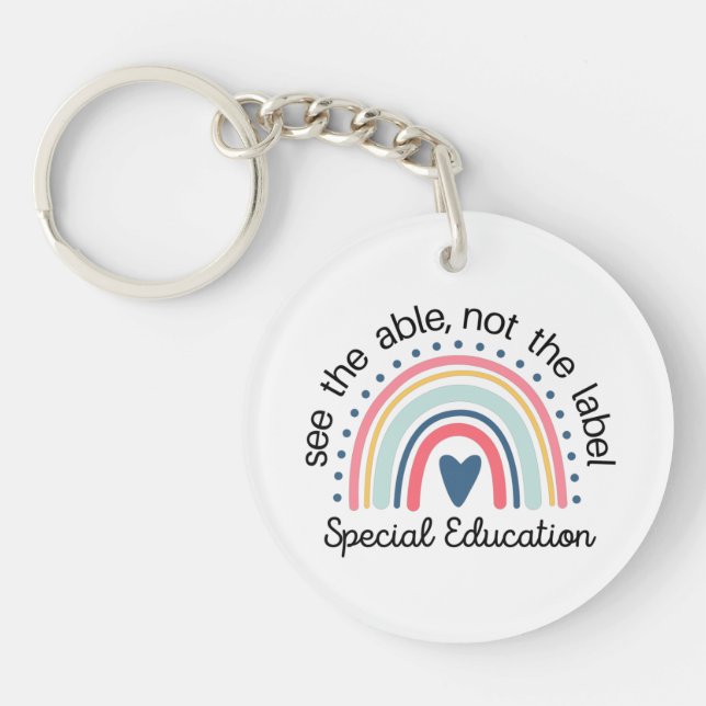 Porte-clefs Chemise de l'enseignant de l'éducation spéciale, E (Devant)