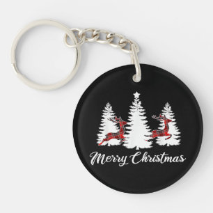 Porte-clefs Chemise de Noël pour femmes Buffalo à carreaux Rei