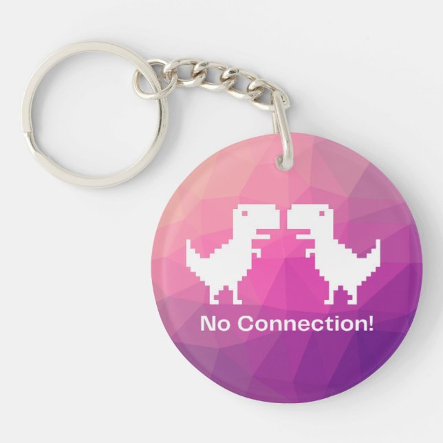 Porte-clefs Chemise Google dinosaure "pas de connexion" (Devant)