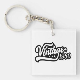 Porte-clefs Chemise Vintage 1980, Cadeau d'anniversaire drôle,