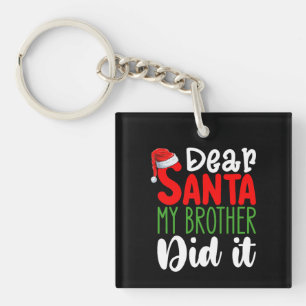 Porte-clefs Cher Père Noël Mon Frère L'a Fait Famille Noël