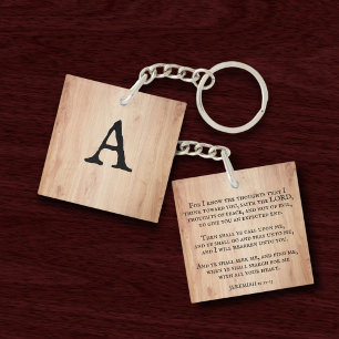 Porte-clefs Chercher Le Seigneur Jeremiah Verse Christian Mono
