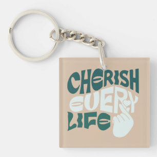 Porte-clefs Cherish Life - Love & Kindness Art