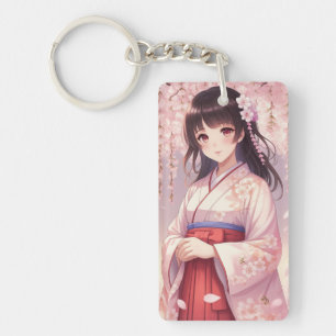 Porte-clefs Cherry Blossom Anime Girl