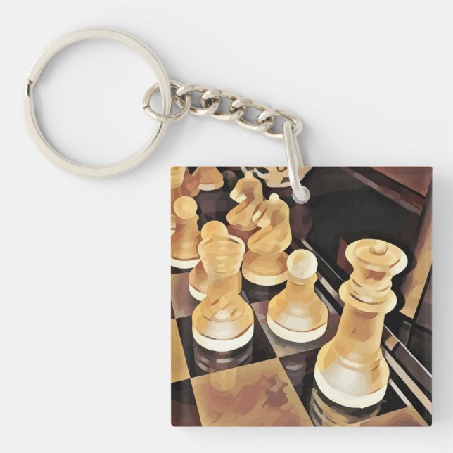 Porte-clefs Chess game Original Abstract art  (Devant)