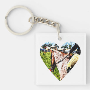 Porte-clefs Cheval Brown En Compétition Horse Show,
