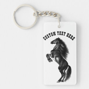 Porte-clefs Cheval cadeau Porte - clé avec texte personnalisé