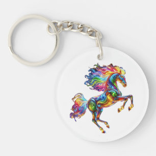Porte-clefs Cheval coloré