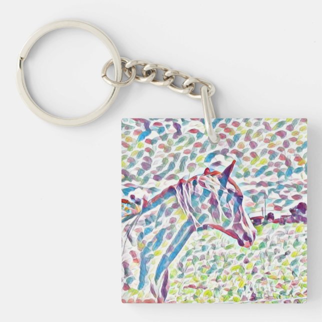Porte-clefs Cheval Couleurs De Vie, Clavier (Devant)
