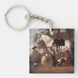 Porte-clefs Cheval dans un paysage Aelbert Cuyp