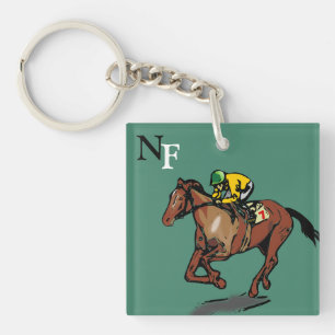 Porte-clefs Cheval et Jockey