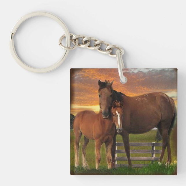 Porte-clefs Cheval et poney (Devant)