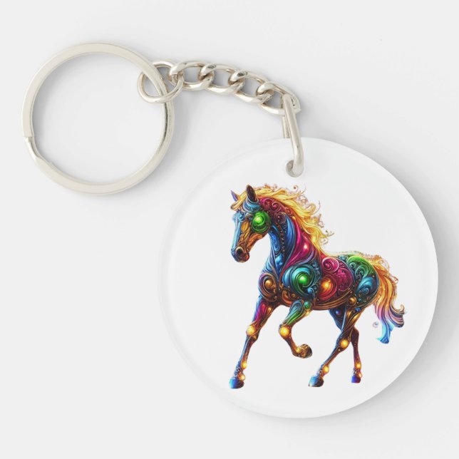 Porte-clefs Cheval gracieux (Devant)