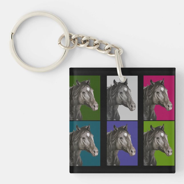 Porte-clefs Cheval Main Drake Art (Devant)