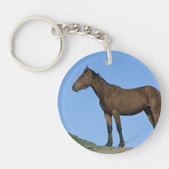 Porte-clefs Cheval sauvage de mustang (Devant)