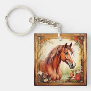 Porte-clefs Cheval sauvage et libre