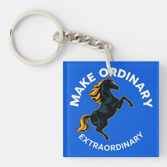Porte-clefs Cheval symbolisant la motivation (Devant)