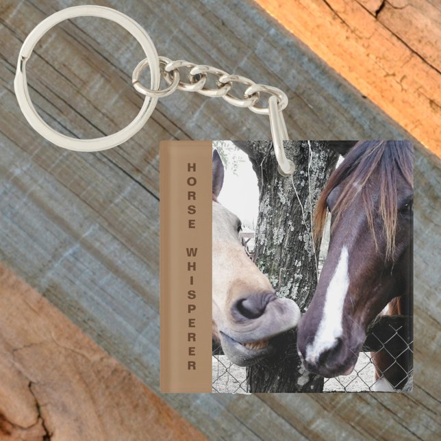 Porte-clefs Cheval Whisperer Deux Chevaux Baiser (Créateur téléchargé)