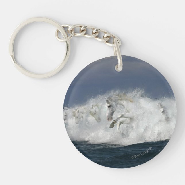 Porte-clefs Chevaux d'imaginaire : Mer (Devant)