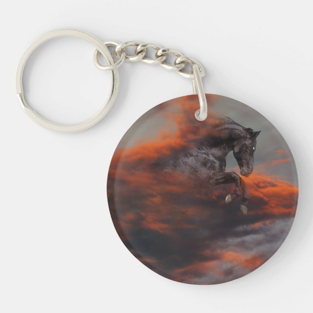 Porte-clefs Chevaux d'imaginaire : Nuages (Devant)