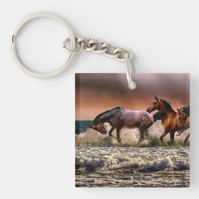 Porte-clefs Chevaux sauvages (Devant)