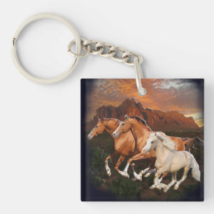 Porte-clefs Chevaux sauvages d'Arizona