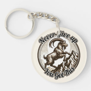Porte-clefs Chèvre de montagne qui grimpe Capricorne Ne jamais