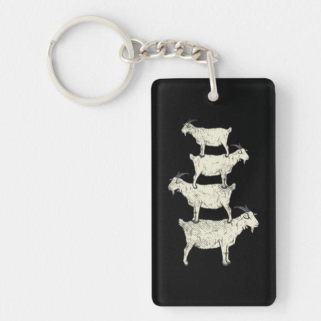 Porte-clefs Chèvre Retro (Devant)