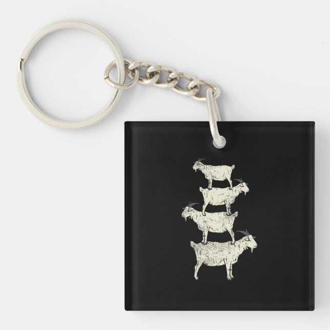 Porte-clefs Chèvre Retro (Devant)