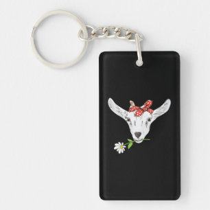Porte-clefs Chèvres mignonnes Bandana Animal de ferme Amusante