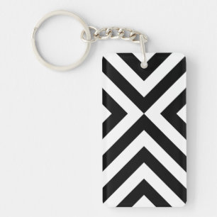 Porte-clefs Chevrons noirs et blancs